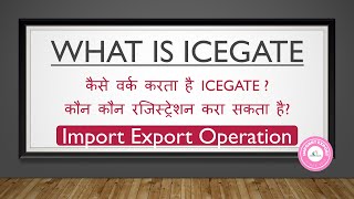 What is ICEGATE How to Register on ICEGATE amp Who can Register Icegate in Export Import [upl. by Sanjiv393]