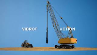 Vibroflot compaction without side water [upl. by Gosnell]