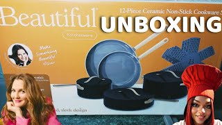 UNBOXING BEAUTIFUL 12 PIECE CERAMIC NON STICK COOKWARE SET [upl. by Stephens]