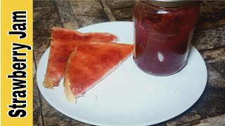 Strawberry Jam Recipe by Hassan and Hussain kitchen [upl. by Annanhoj]