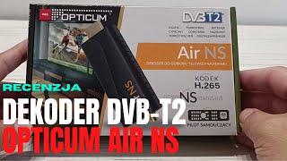 Dekoder Opticum Air NS  recenzja tunera DVBT2 H265 HEVC [upl. by Danczyk421]