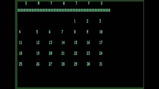 Calendar  BASIC 1973 Gameplay [upl. by Lana]