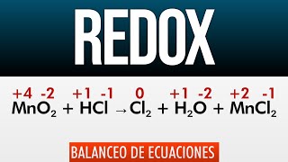 BALANCEO REDOX MnO₂ HCl →Cl₂  H₂O MnCl₂ [upl. by Oinesra215]