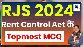 Topmost MCQ for RJS 2024  Rent Control Act  Rajasthan Judiciary 2024  Target for IQ [upl. by Ennail]