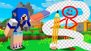 Eu Trolei o STICKMAN no MINECRAFT DESENHADO [upl. by Norina]