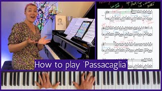 How to play Passacaglia Handel  Halvorsen Piano Tutorial for all levels [upl. by Heidie]