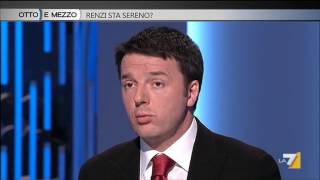 Otto e mezzo  Renzi sta sereno Puntata 03042014 [upl. by Ahtnicaj]