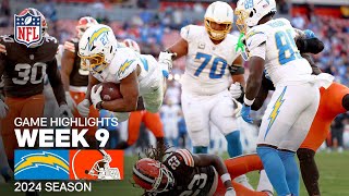 Los Angeles Chargers vs Cleveland Browns  2024 Week 9 Game Highlights [upl. by Ardekal676]