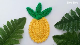 Crochet Pineapple Applique I Crochet Fruit Applique [upl. by Oniuqa151]