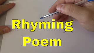 How To Write A Poem That RhymesTutorial [upl. by Rayham324]