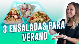 3 ENSALADAS DE VERANO FRESCAS ORIGINALES Y FÁCILES 🥗 [upl. by Clie]