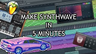 MAKE SYNTHWAVE IN 5 MINUTES FL STUDIO [upl. by Werby]