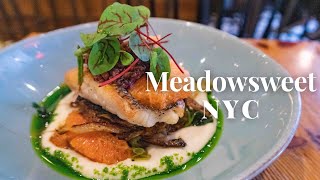 Eating at Meadowsweet NYC An AFFORDABLE Michelin Star Restaurant [upl. by Lenuahs]