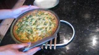 Spinach Quiche with Gruyere Cheese amp Almond Flour Crust [upl. by Tlevesoor]