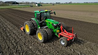 Planting celeriac  knolselderij planten  pflanzen  Ferrari  John Deere  Agribrink  Lemken [upl. by Elamef]