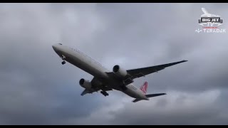 Pilots battle Storm Eunice to land at Heathrow [upl. by Adriane225]