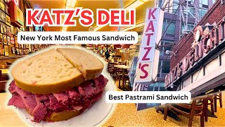 Katzs Deli in New York City  Best Pastrami Sandwich [upl. by Kirschner]