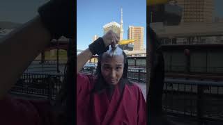 golden Poop 💩 ASMR SAMURAI shavingtime 侍 razor [upl. by Aihsakal627]