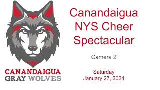 Canandaigua Academy Cheer NYS Cheer Spectacular 12724 CAMERA 2 [upl. by Sucramd323]