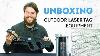 Unboxing Outdoor laser tag equipment by LASERTAGNET [upl. by Nageek29]