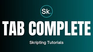 How to add Command TAB COMPLETIONS  Skripting Tutorials [upl. by Longtin533]