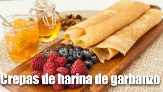 Crepas con harina de garbanzo y quinoa [upl. by Kurtz]