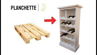 Comment faire un meuble porte bouteilles en palette Projet du dimanche 6 [upl. by Anderson]