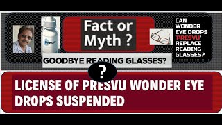 presbyopiaeyedropsreadingglass CAN AN EYE DROPS REPLACE READING GLASSES  THEN WHY SUSPENDED [upl. by Cranford68]