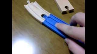 プラレールと木製レール connecting the wooden rail to the plastic railtomy plarail [upl. by Stephana584]