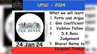 24 January 2024 The Hindu Newspaper Analysis [upl. by Katherine]