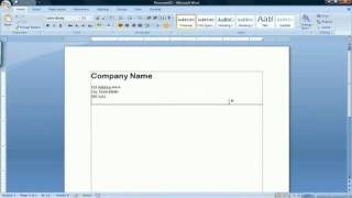 How to Create a Letterhead in Microsoft Word 2007 [upl. by Bryant780]