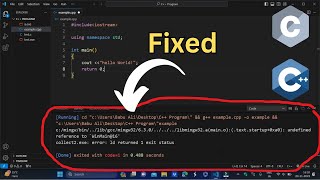 Fix Error Undefined Reference to WinMain  Collect2exe error ld returned 1 exit status  Vs Code [upl. by Lewert]