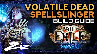 INSANE League starter  Volatile Dead Spellslinger Necromancer Guide [upl. by Ahsinelg]