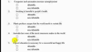 Argumentative Essays 01  Debatable amp Non Debatable Statements [upl. by Hcire]