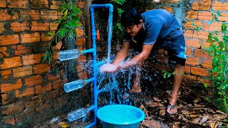 Do it yourself project water pvc pips with recycle plastic bottle transform to strong water energy [upl. by Ojadnama]