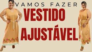 COMO FAZER UM VESTIDO AJUSTÁVEL VEM APRENDER  COSTURANDO COM K BARINI  PARA INICIANTES [upl. by Maxa]