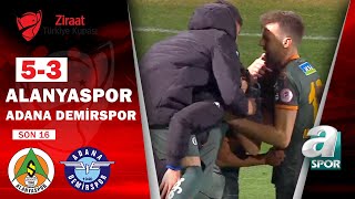 Alanyaspor 1 5  3 1 Adana Demirspor MAÇ ÖZETİ Ziraat Türkiye Kupası Son 16 Turu  10022022 [upl. by Bridgid169]