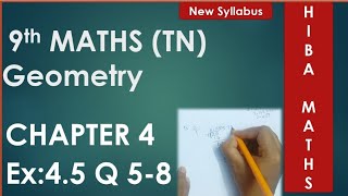 9th maths chapter 4 exercise 45 question 5  8 Find the Orthocentre of the Triangle hiba maths [upl. by Ella]