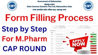 Maharashtra M Pharm Admission Form Filling Process 202324  M Pharm CAP Round  Apply Now [upl. by Betz]