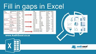 Fill in the blanks in Excel 2003 spreadsheets to make a database pivotable GOTO Special [upl. by Edrick505]