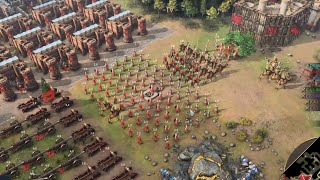 Age of Empires 4 Multiplayer Coop  Ayyubids War Camels And Fire Rain 400 pop 4v4 [upl. by Nnaear]