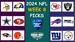 2024 NFL WEEK 8 PICKS amp PREDICTIONS [upl. by Malina]