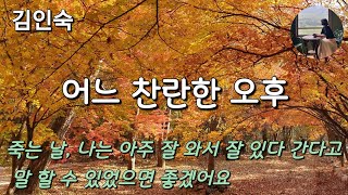 어느 찬란한 오후김인숙 어린 시절로 돌아갈 수 있다면그래서 뭐든 다시 시작할 수 있다면 나는 뭐가 되고 싶을까 [upl. by Latricia]