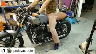 Custom Exhaust  Daytona Cafe Racer 250  prelovastudio  dcrcmalaysia [upl. by Anaidni]