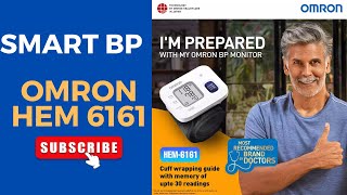 omron HEM6161 wrist bp highly accurate smart portable रिस्ट ब्लड प्रेशर मॉनिटर bloodpressure [upl. by Ball428]