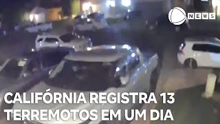 Estado da Califórnia registra 13 terremotos em um dia [upl. by Kamin]