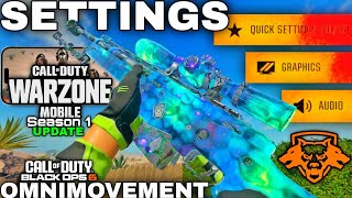 Best Warzone Mobile Settings for Omnimovement New Update 5 Finger HUD Black Ops 6 Season 1 [upl. by Hsirk608]