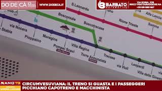 Circumvesuviana il treno si guasta e i passeggeri picchiano capotreno e macchinista [upl. by Mcloughlin247]