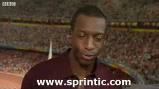 Michael Johnson reaction to Usain Bolts run [upl. by Krebs335]