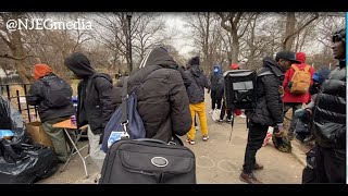 African migrants take over Tompkins Square Park in New York City [upl. by Braunstein]